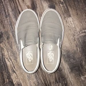 Like New Gray Slip On Vans